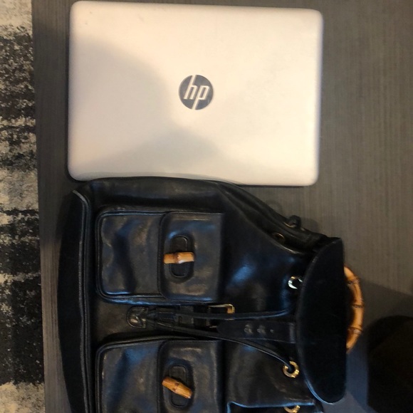 Gucci Vintage Bamboo Leather Backpack - Black - Picture 8 of 8